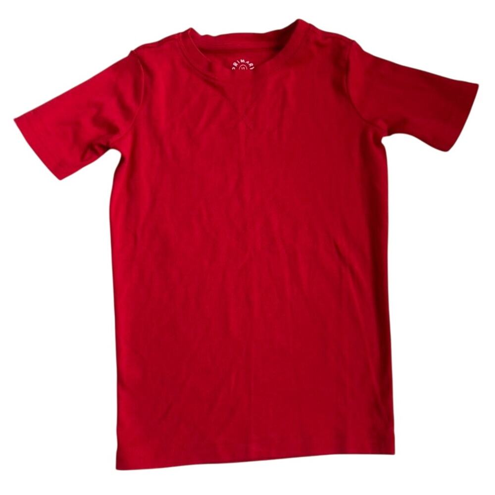 Primary Red Short Sleeve PJ Top - 12